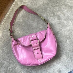 Kenneth Cole Reaction Vintage Pink Handbag with Green Detailing